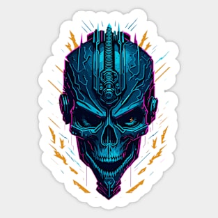 Cyberskull Horror Sticker